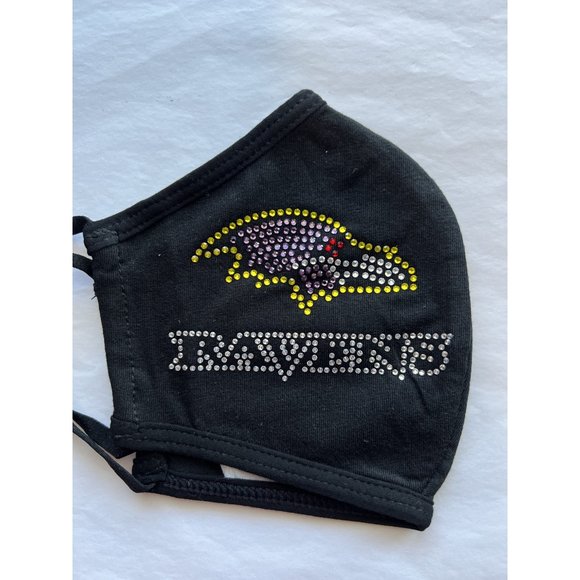 Baltimore Ravens Bling Rhinestone Face Mask Side Logo - Picture 2 of 13